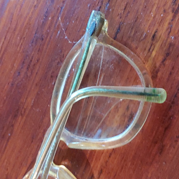 Vintage eye glasses frames yellow - Picture 9 of 10